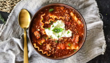 one pot turkey lasagna soup