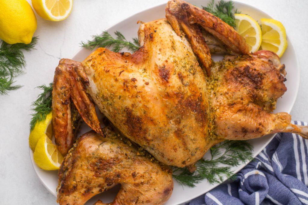 Lemon Dill Spatchcock Turkey