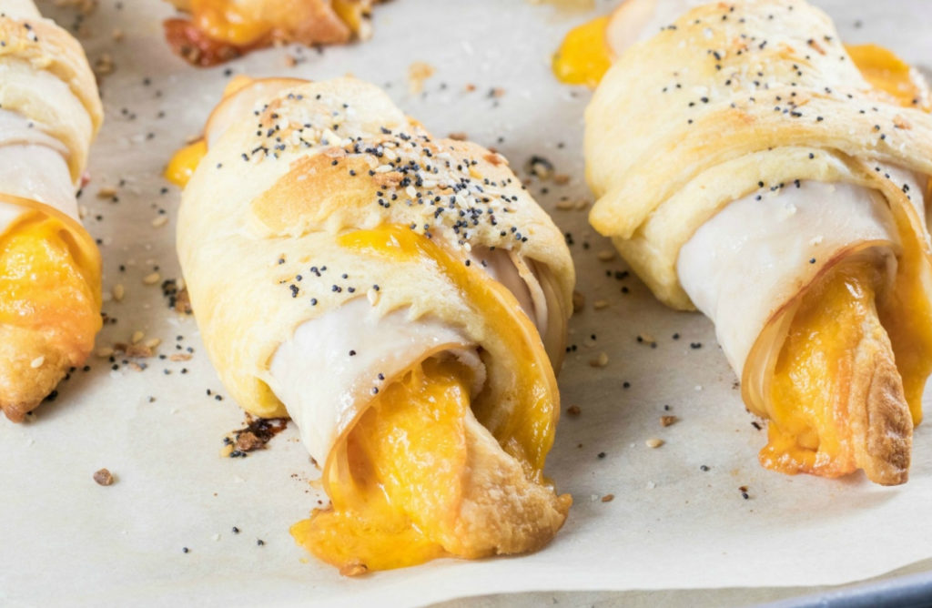 Everything Bagel Turkey Cheddar Crescent Rolls