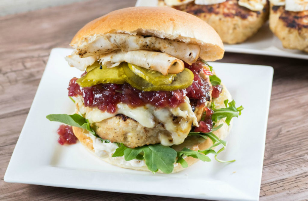 giant juicy turkey burger